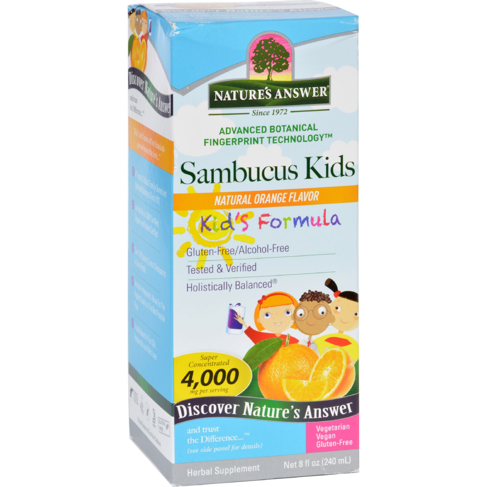 Natures Answer Sambucus - Kids Formula - Natural Orange Flavor - 8 oz