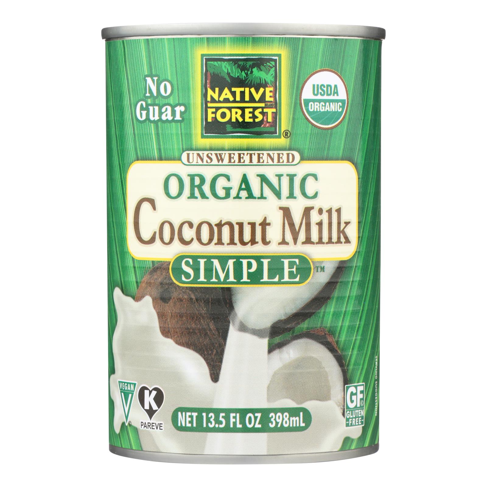 Native Forest Organic Coconut Milk - Pure and Simple - 12개 묶음상품 - 13.5 fl oz