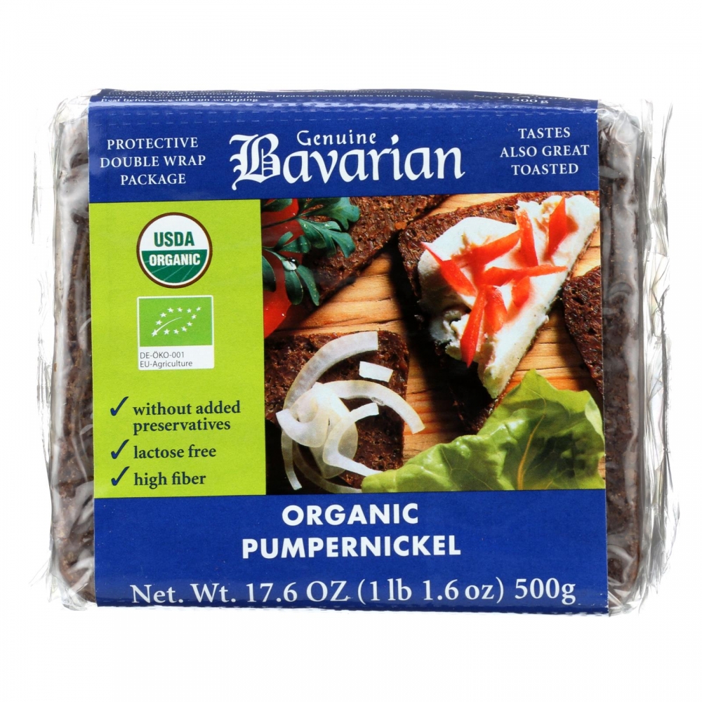Genuine Bavarian Organic Bread - Pumpernickel - 6개 묶음상품 - 17.6 oz.