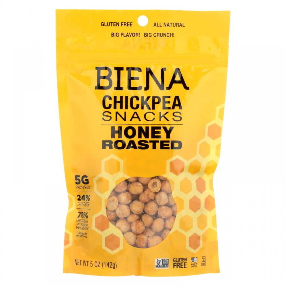 Biena Chickpea Snacks - Honey Roasted - 8개 묶음상품 - 5 oz.