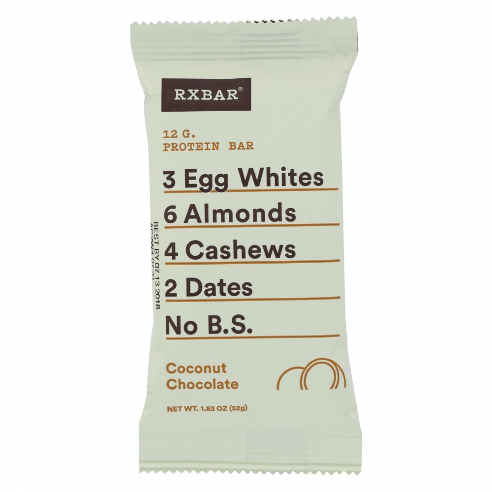 RxBar - Protein Bar - Coconut Chocolate - 12개 묶음상품 - 1.83 oz.