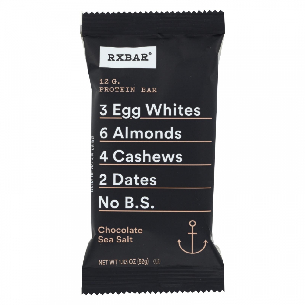 RxBar - Protein Bar - Chocolate Sea Salt - 12개 묶음상품 - 1.83 oz.