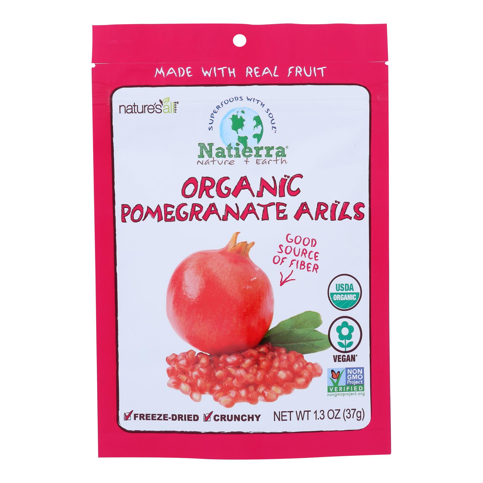 Enjoy Natierra Freeze Dried Pomegranate Arils - 12개 묶음상품 - 1.3 OZ