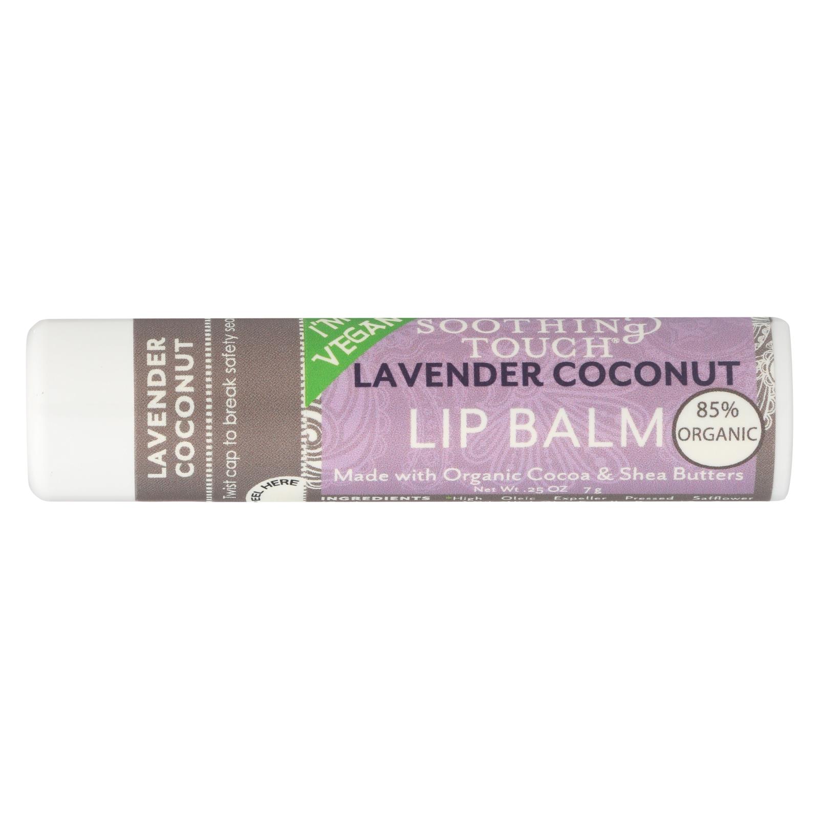 Soothing Touch Lavender Coconut Vegan Lip Balm - 12개 묶음상품 - .25 OZ