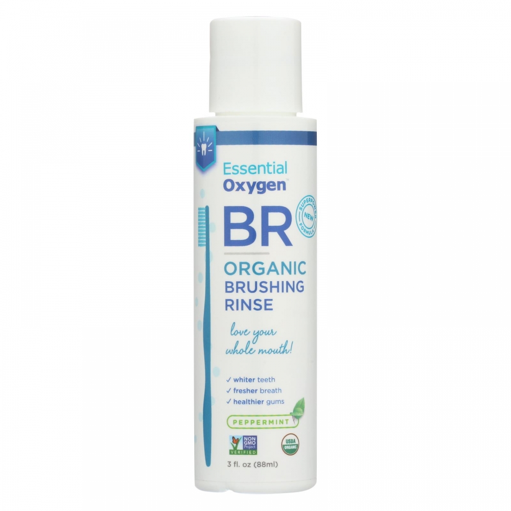 Essential Oxygen Brushing Rinse - Organic - Peppermint - 3 oz