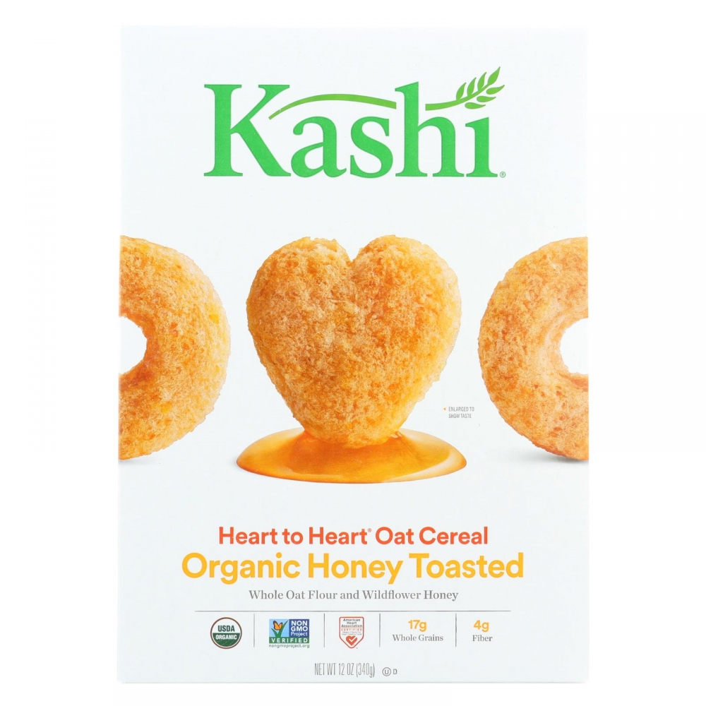 Kashi Cereal - Oat - Heart to Heart - Honey Toasted - 12 oz - 12개 묶음상품