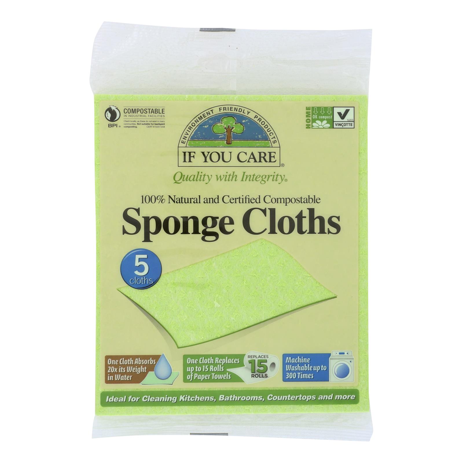 If You Care Sponge Cloth - 1 Each - 5 CT