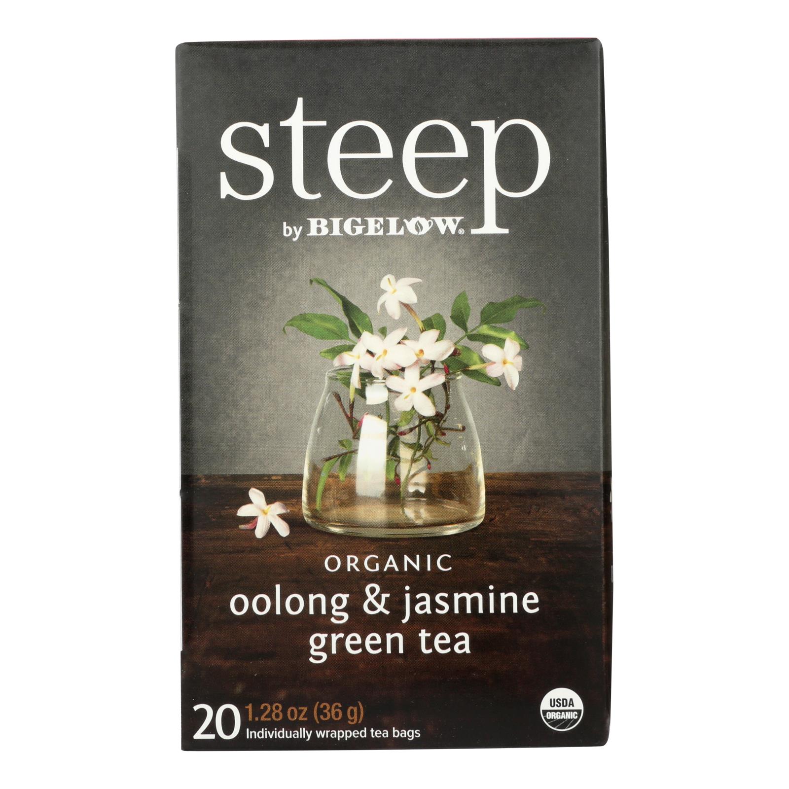 Steep By Bigelow Organic Oolong And Jasmine Green Tea - 6개 묶음상품 - 20 BAGS