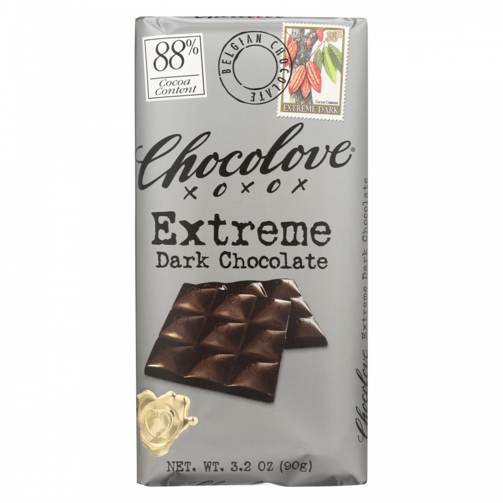 Chocolove Xoxox - Dark Chocolate Bar - Extreme - 12개 묶음상품 - 3.2 oz
