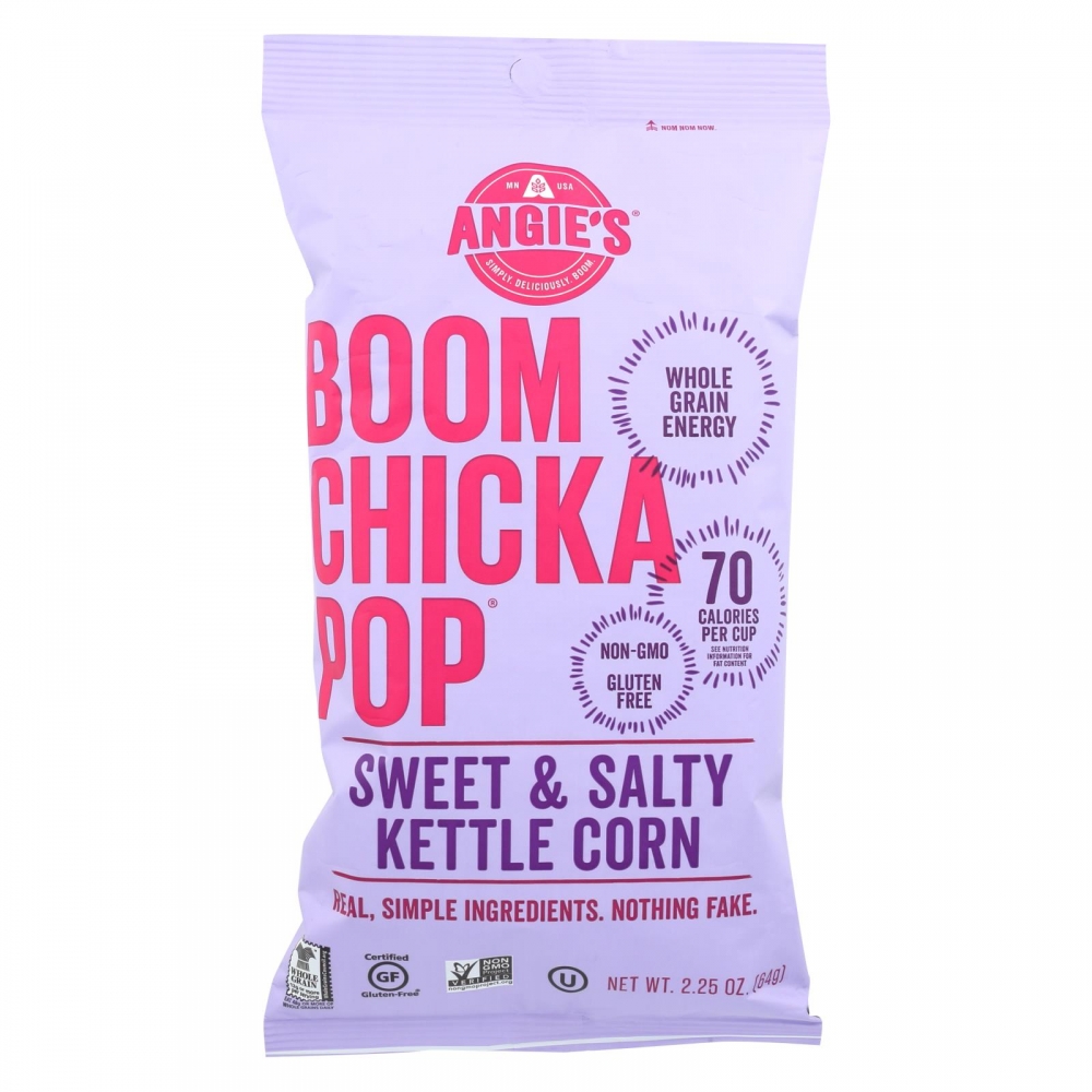Angie's Kettle Corn Boom Chicka Pop Sweet and Salty Popcorn - 12개 묶음상품 - 2.25 oz.