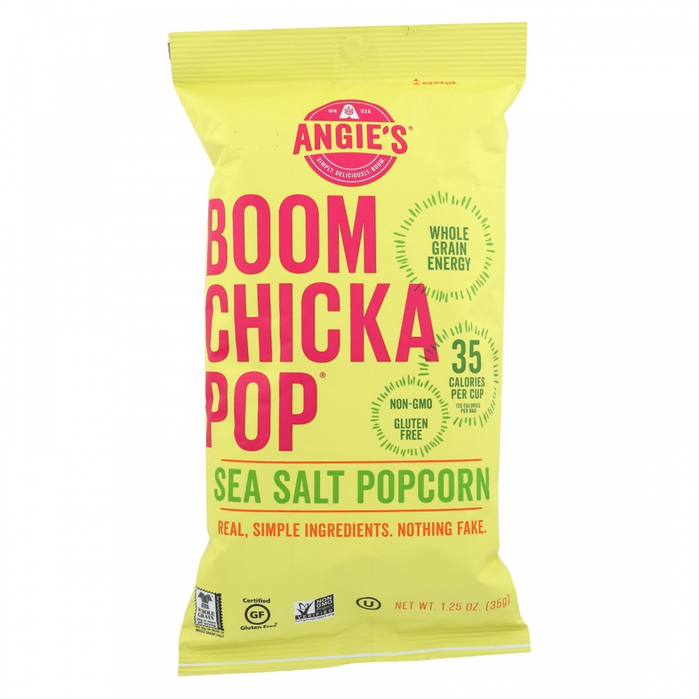 Angie's Kettle Corn Boom Chicka Pop Sea Salt Popcorn - 12개 묶음상품 - 1.25 oz.