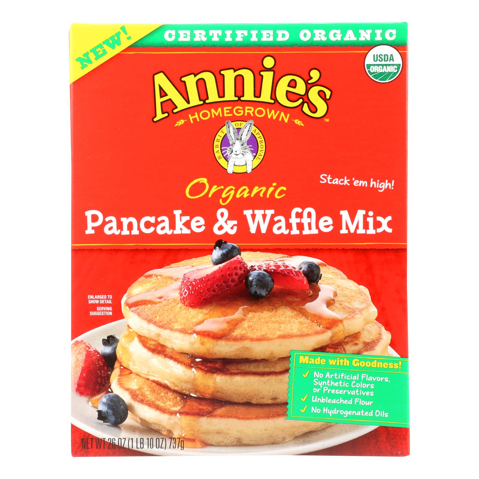 Make Annie's Organic Pancake & Waffle Mix And - 8개 묶음상품 - 26 OZ