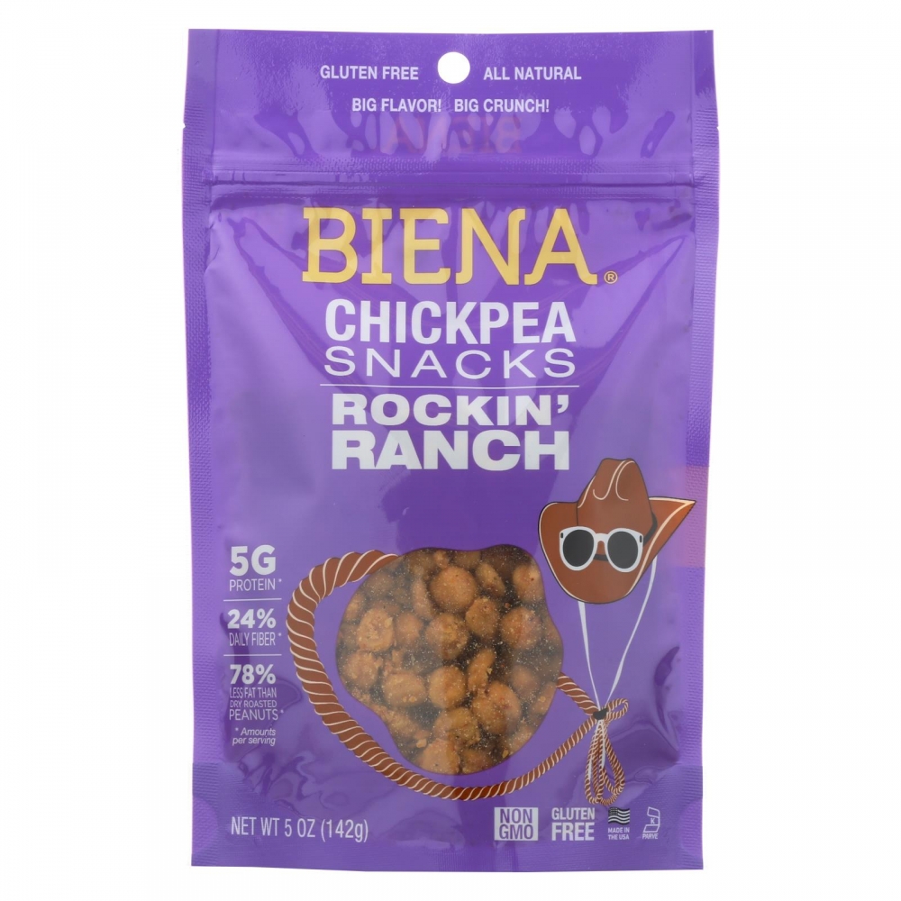 Biena Chickpea Snacks - Rockin' Ranch - 8개 묶음상품 - 5 oz.