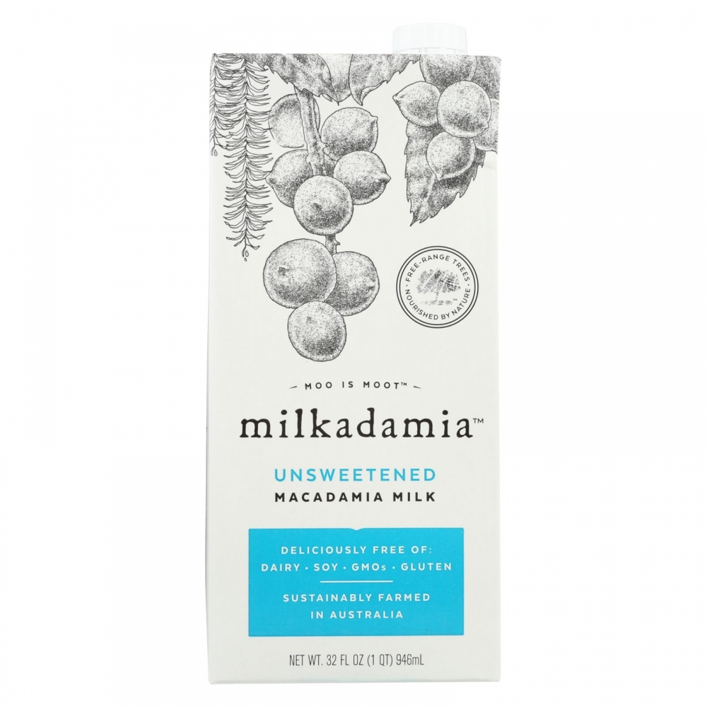 Milkadamia Milk - Unsweetened - 6개 묶음상품 - 32 Fl oz.