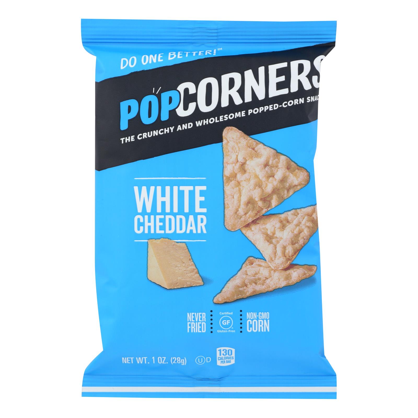 Our Little Rebellion Popcorners, White Cheddar - Case of 40 - 1 OZ
