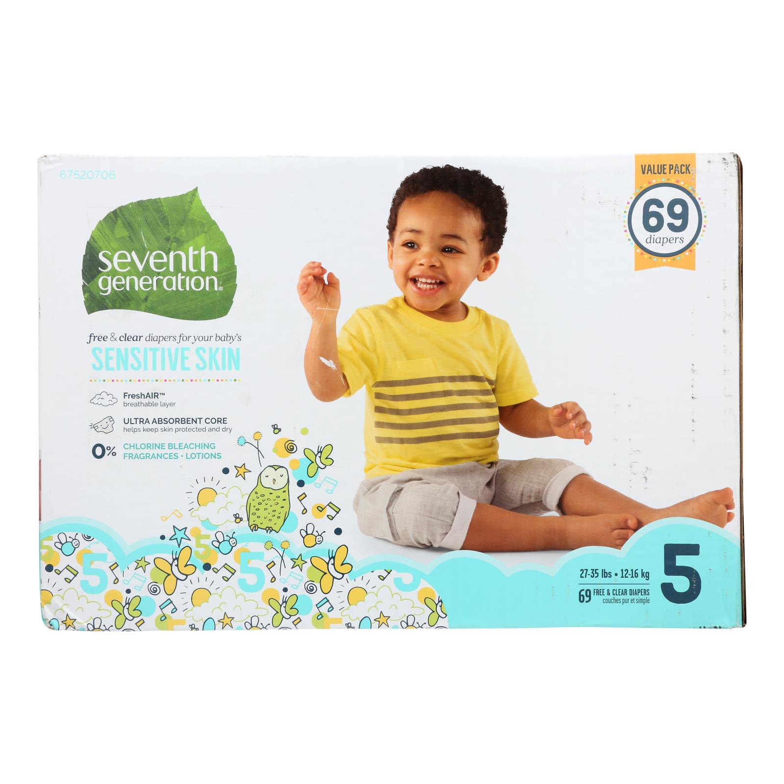 Seventh Generation - Baby Diaper Stage 5 3pk - 1 Each - 69 CT