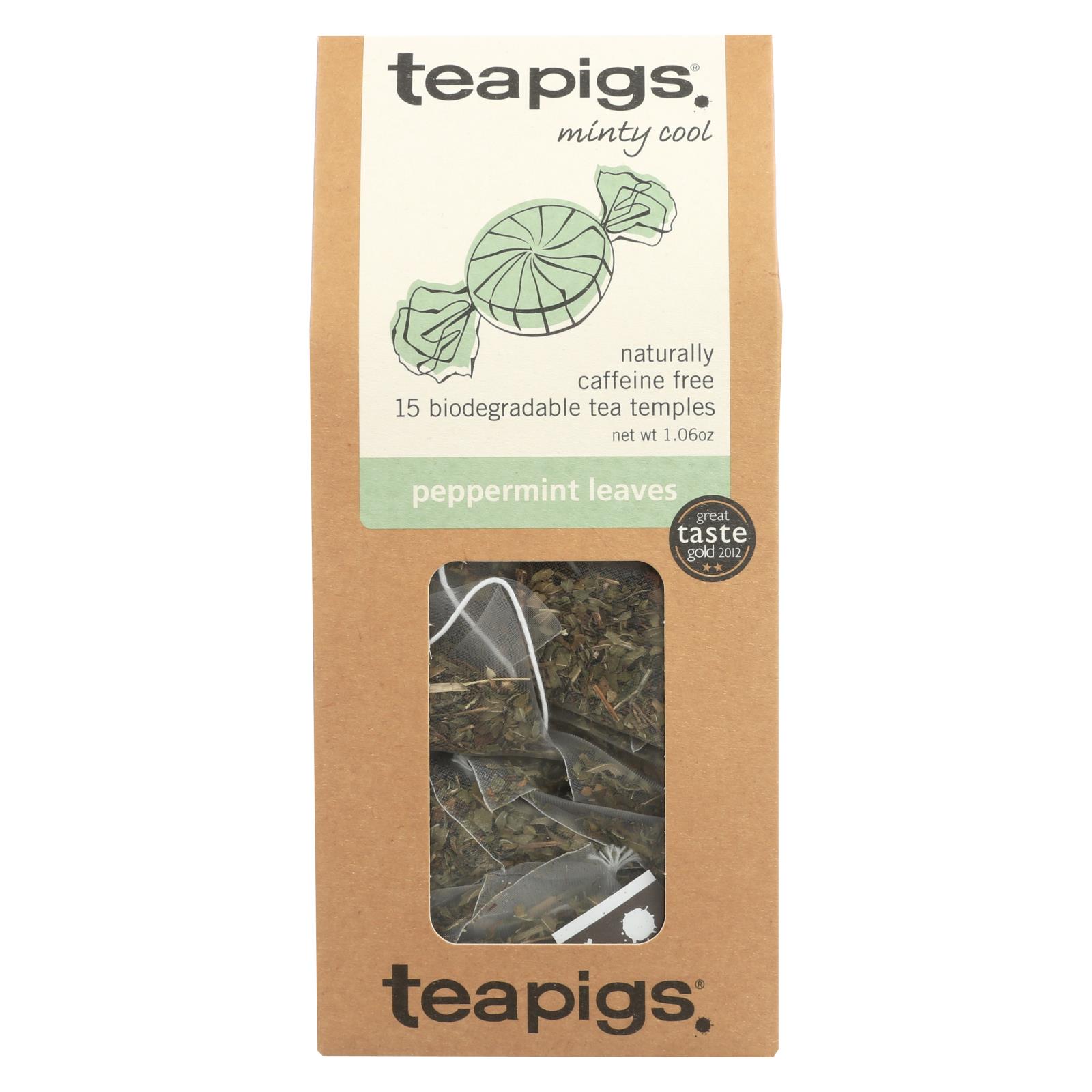 Teapigs Peppermint Leaves Minty Cool Tea - 6개 묶음상품 - 15 CT