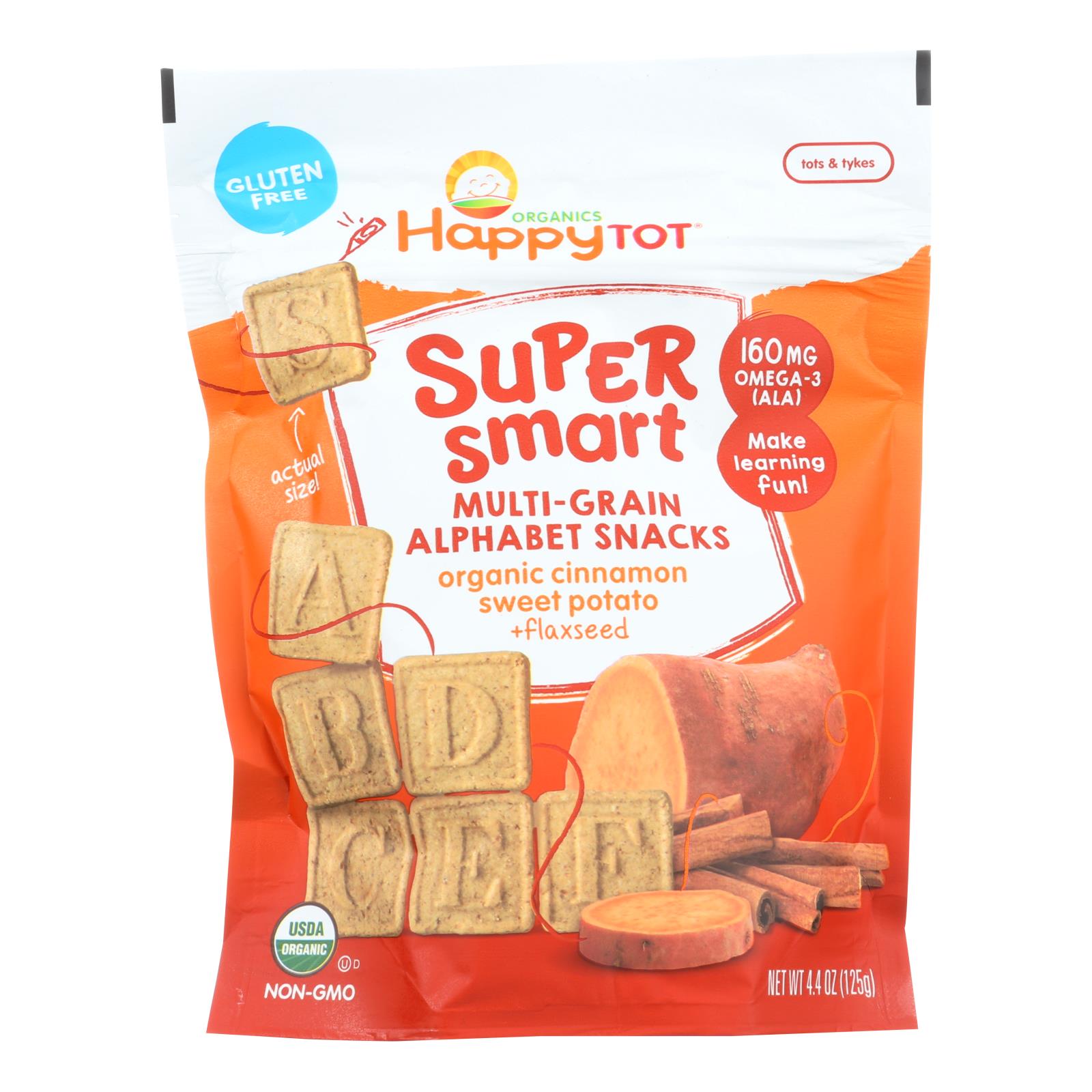 Happy Tot Toddler Snack, Cinnamon Sweet Potato - 8개 묶음상품 - 4.4 OZ