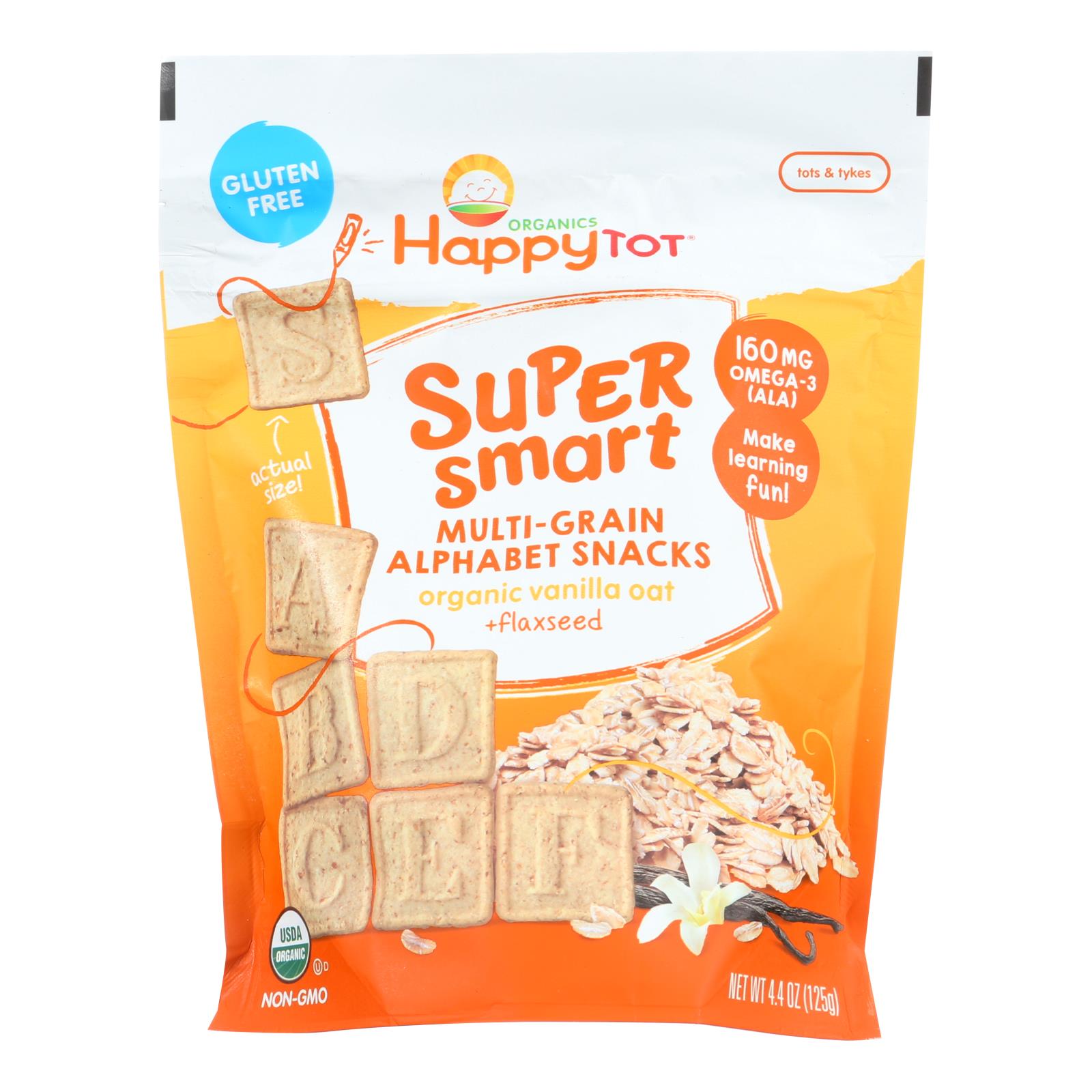 Happy Tot Toddler Snack, Vanilla Oat - 8개 묶음상품 - 4.4 OZ
