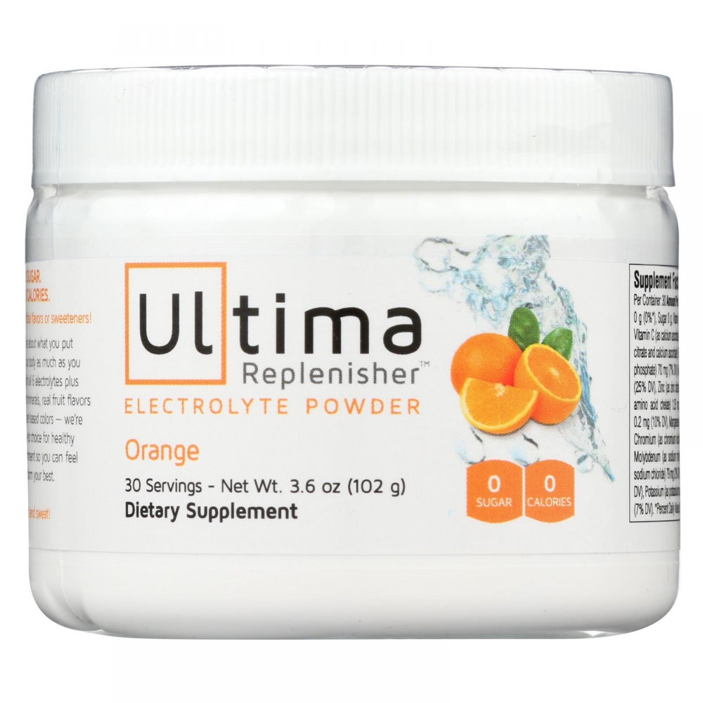 Ultima Replenisher Electrolyte Powder - Orange - Can - 3.6 oz
