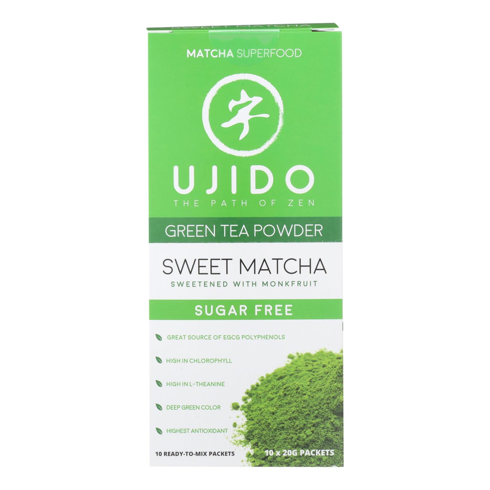 Ujido Sweet Matcha Green Tea Powder - Case of 8 - 10 PKT