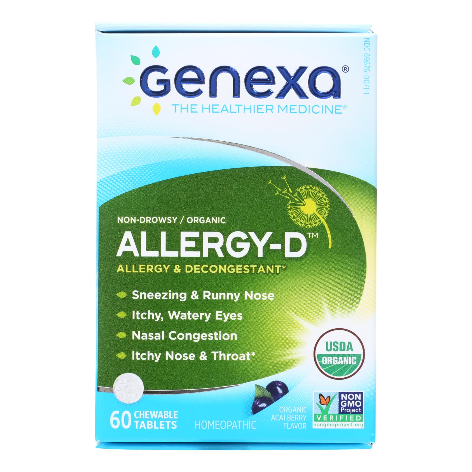 Genexa Allergy-D Homeopathic Medicine - 1 Each - 60 TAB