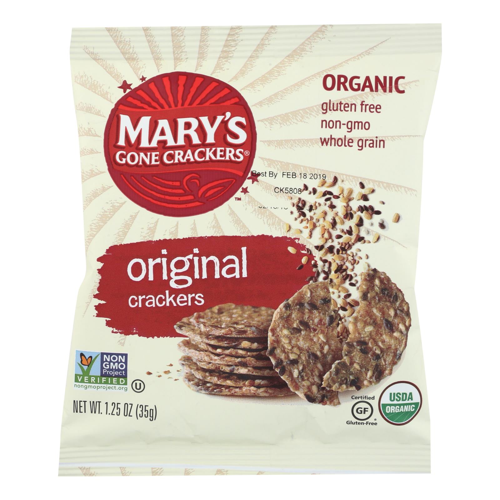 Mary's Gone Crackers Original Crackers - 20개 묶음상품 - 1.25 OZ