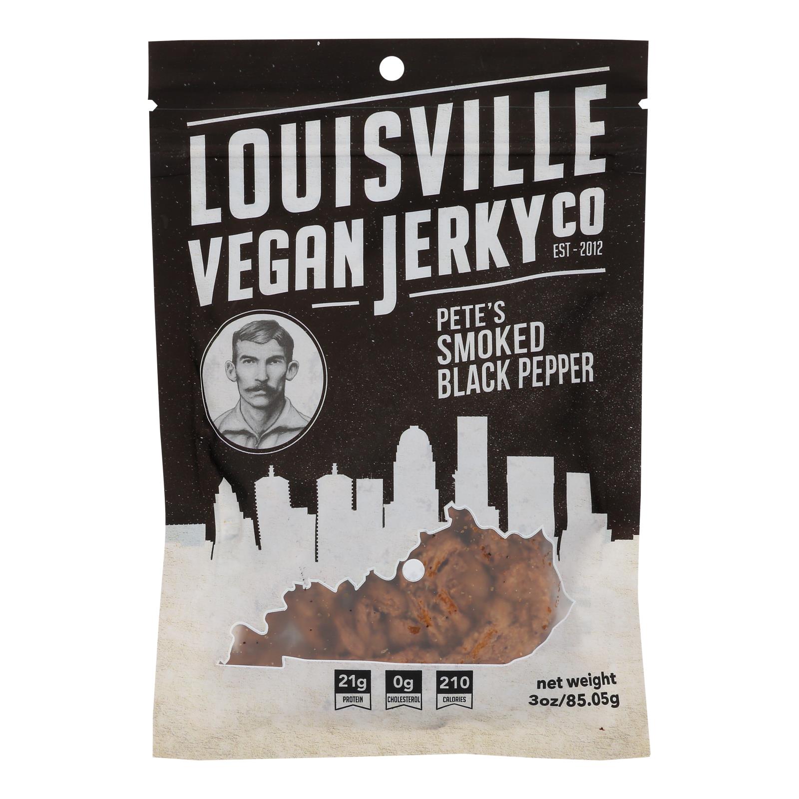 Louisville Vegan Jerky Jerky - Vegan - Black Pepper - 10개 묶음상품 - 3 oz