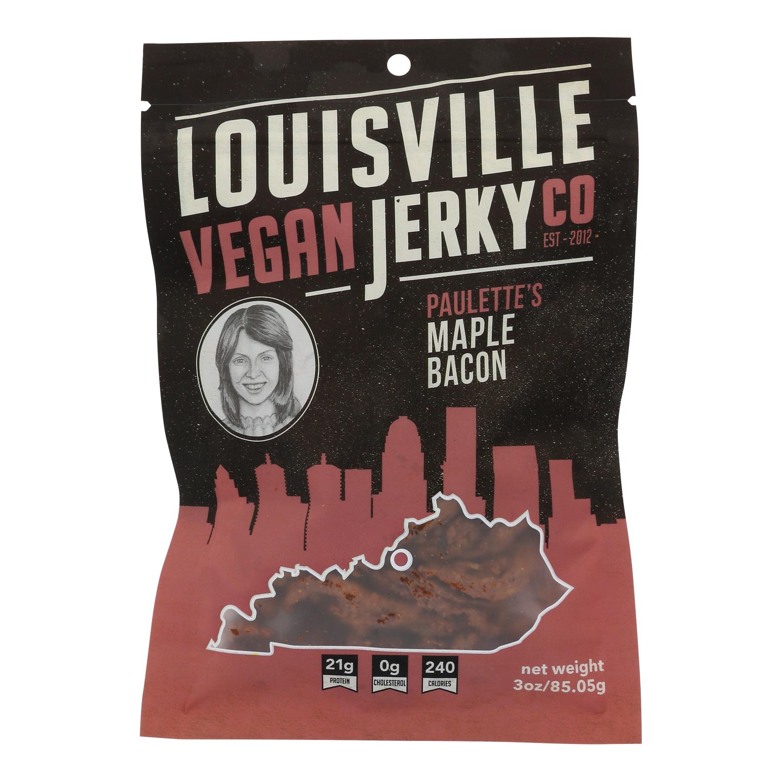 Louisville Vegan Jerky Jerky - Vegan - Maple Bacon - 10개 묶음상품 - 3 oz