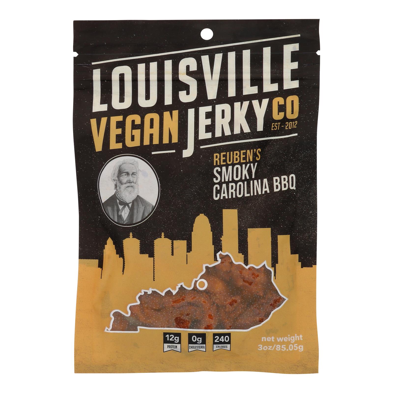 Louisville Vegan Jerky Jerky - Vegan - Carolina BBQ - 10개 묶음상품 - 3 oz