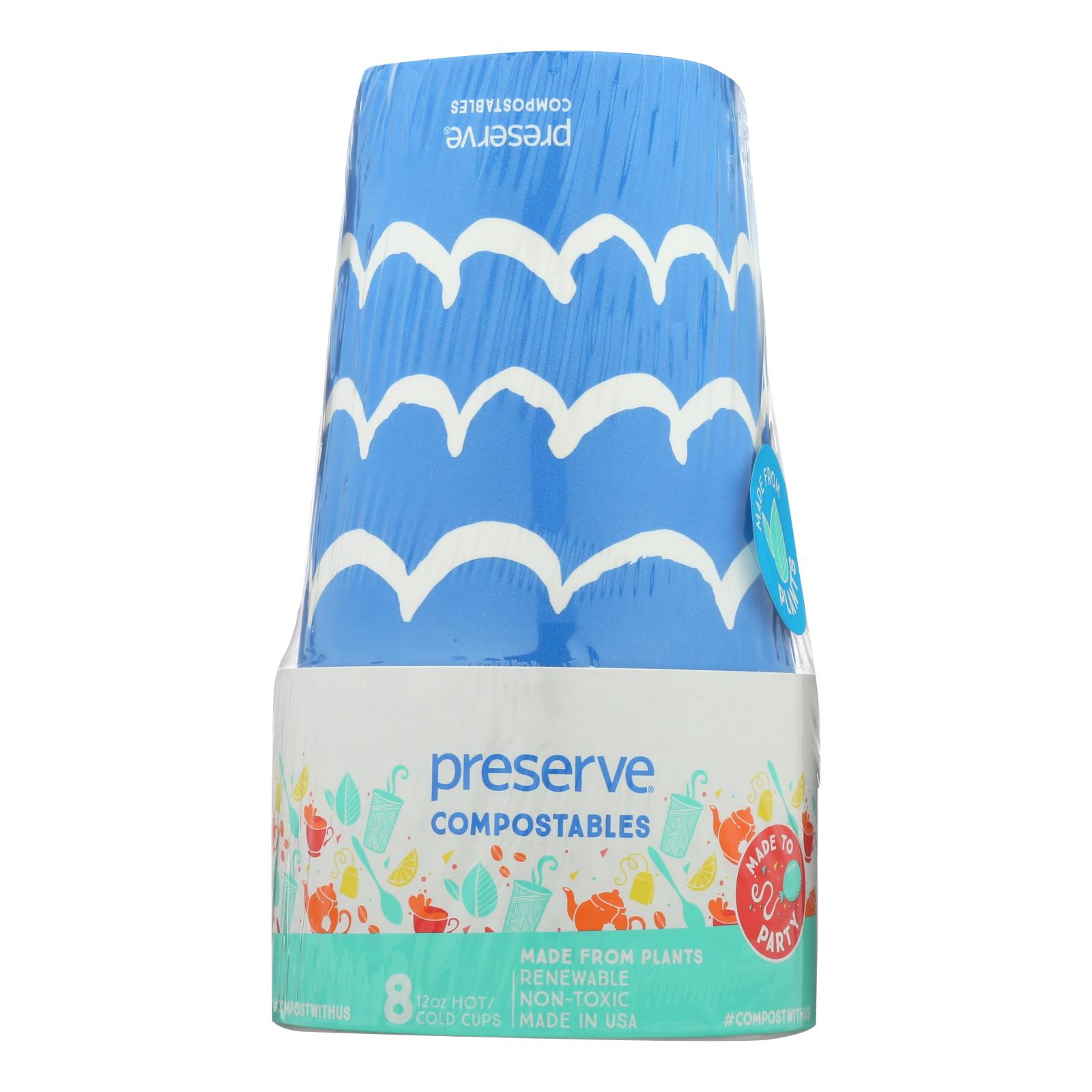Preserve - Cups Hot Compo Blue - 12개 묶음상품 - 8 CT