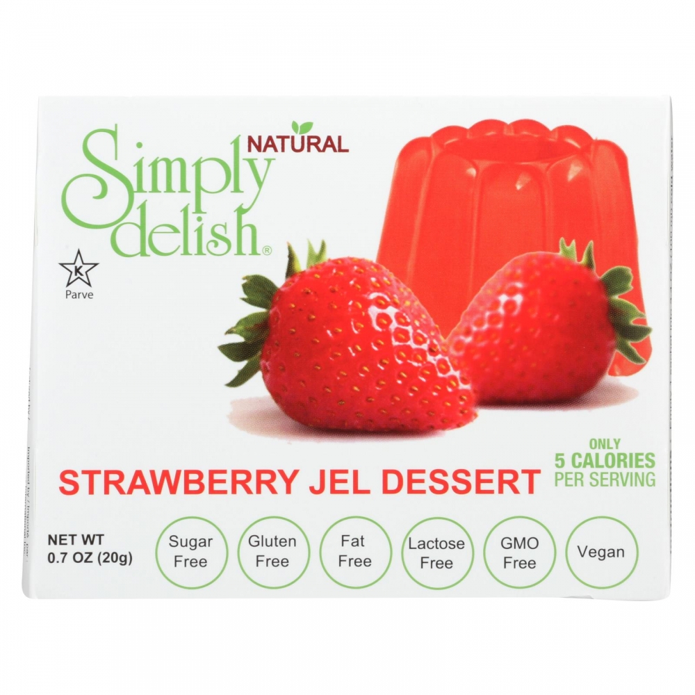 Simply Delish Jel Dessert - Strawberry - 6개 묶음상품 - 1.6 oz.