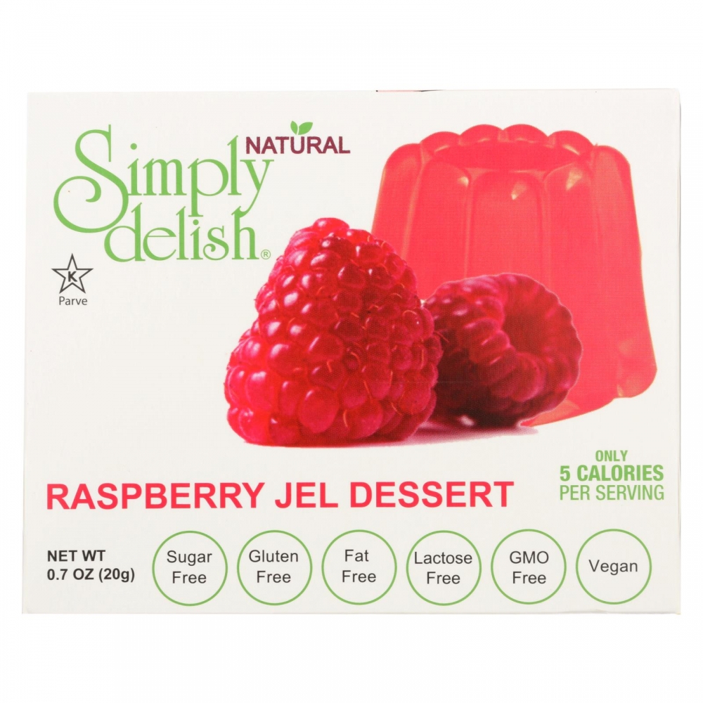 Simply Delish Jel Dessert - Raspberry - 6개 묶음상품 - .7 oz.