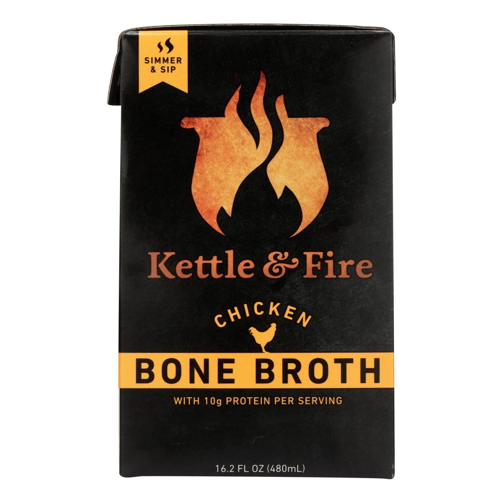 Kettle & Fire Chicken Bone Broth - 6개 묶음상품 - 16.9 OZ