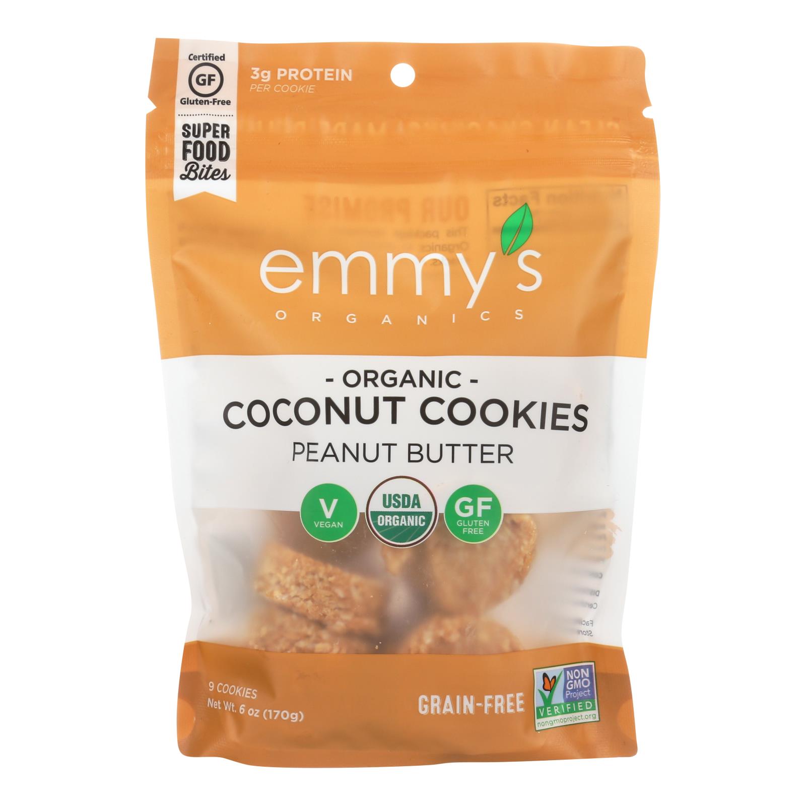 Emmy's Organics Organic Coconut - 8개 묶음상품 - 6 oz.