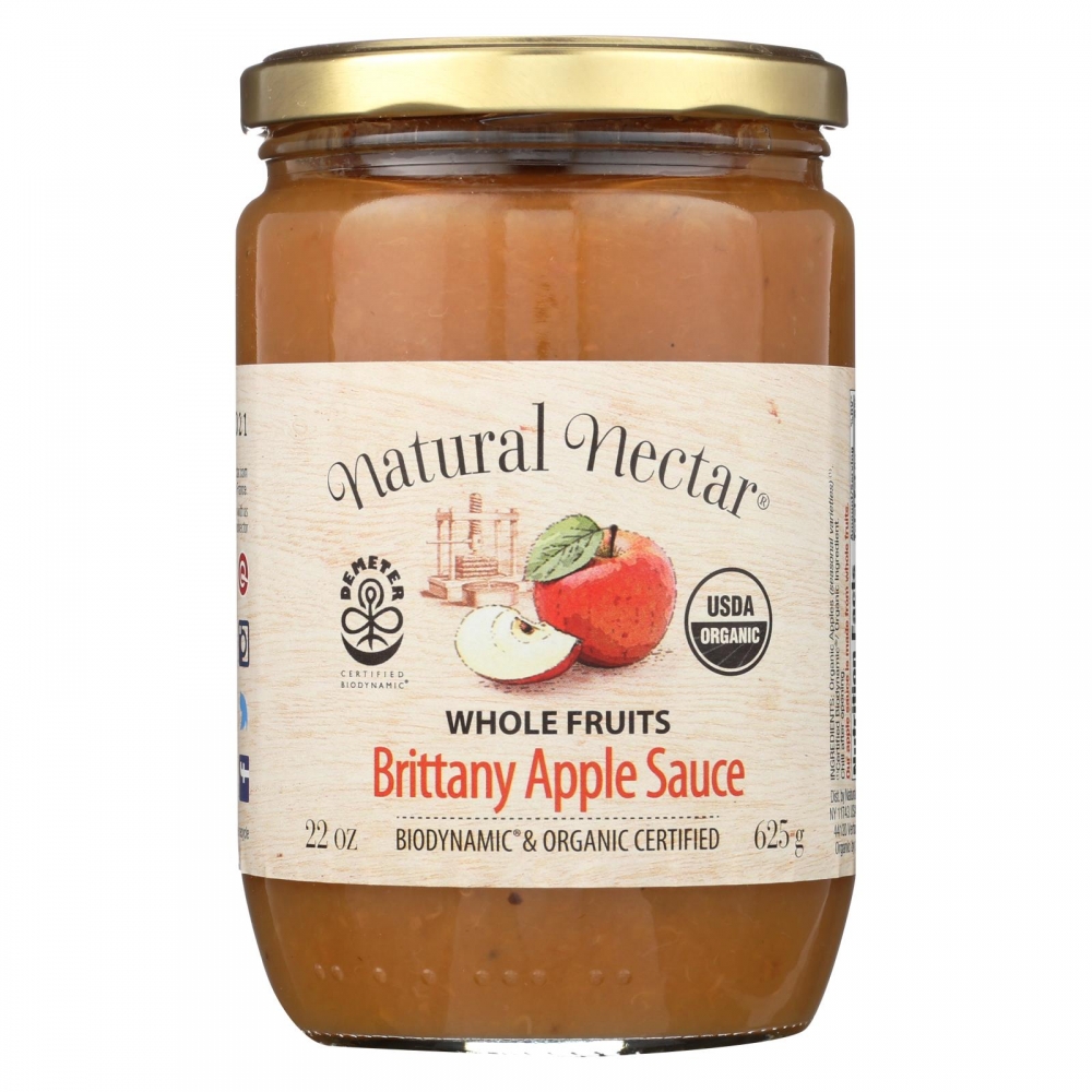 Natural Nectar Brittany Apple Sauce - Sauce - 6개 묶음상품 - 22.2 oz.