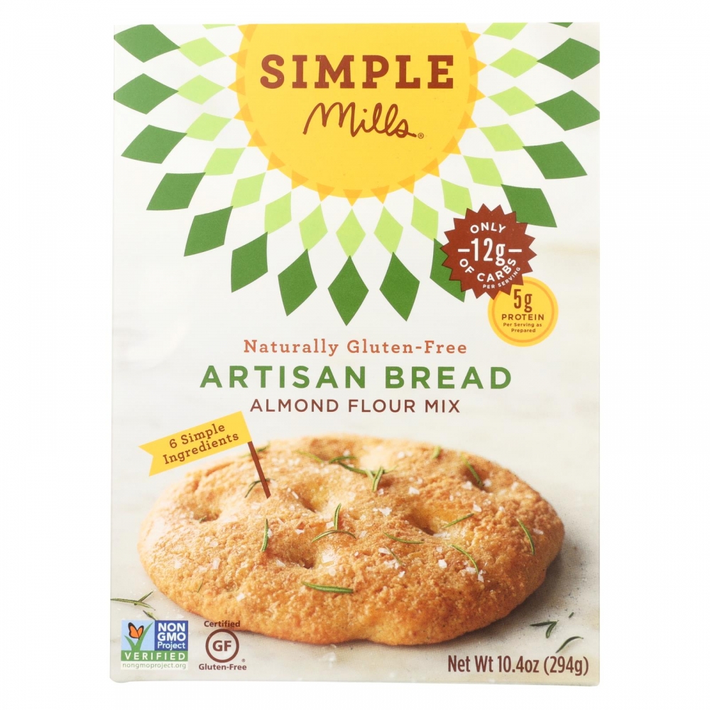 Simple Mills Almond Flour Artisan Bread Mix - 6개 묶음상품 - 9.5 oz.