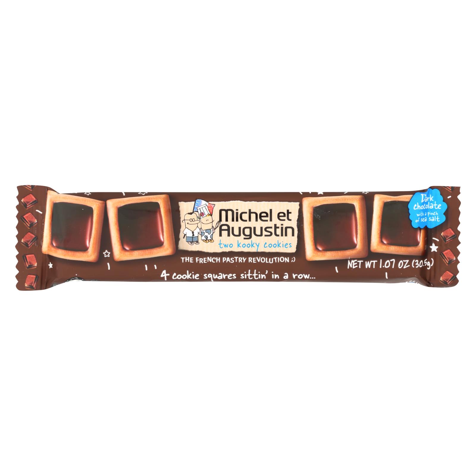Michel Et Augustin Cookie Squares With Dark Chocolate - 18개 묶음상품 - 1.07 OZ