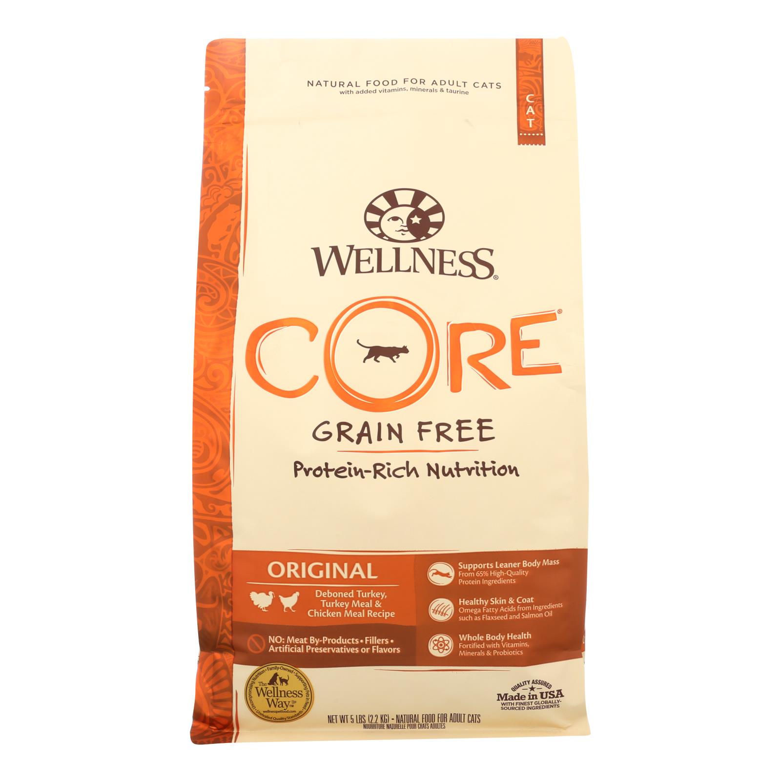 Wellness Pet Products - Cat Original Turkey & Chicken Meal - 4개 묶음상품 - 5 LB