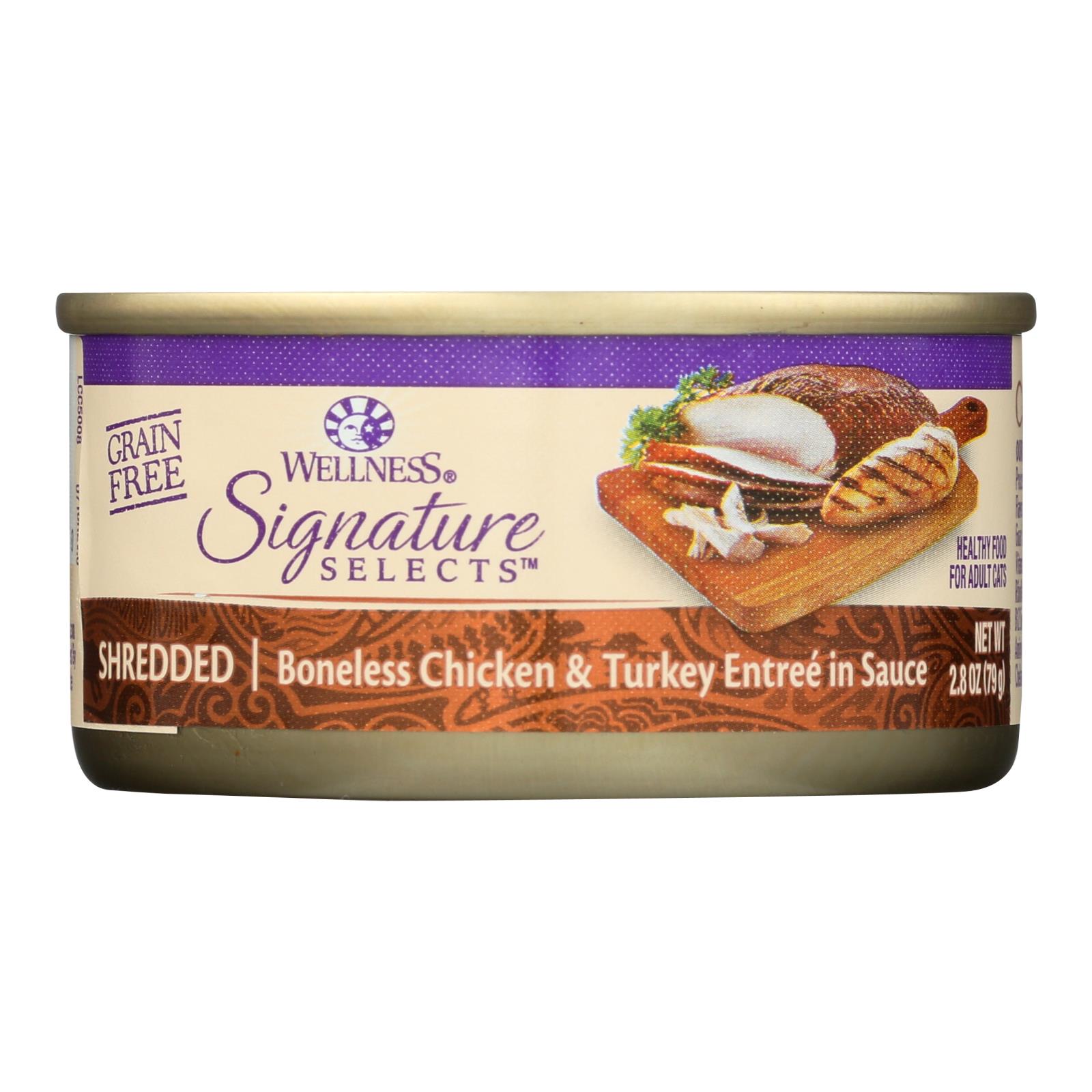 Wellness Pet Products Cat - Can - Turkey - Chicken - Signature Selects - 12개 묶음상품 - 2.8 oz