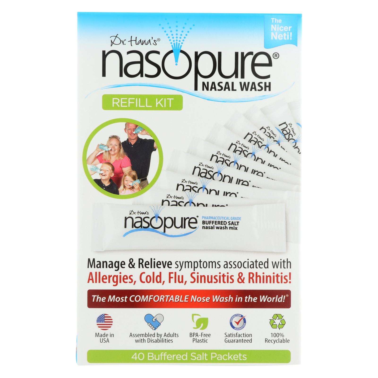 Dr. Hana's Nasopure Nasal Wash Refill Kit - 1 Each - 40 CT