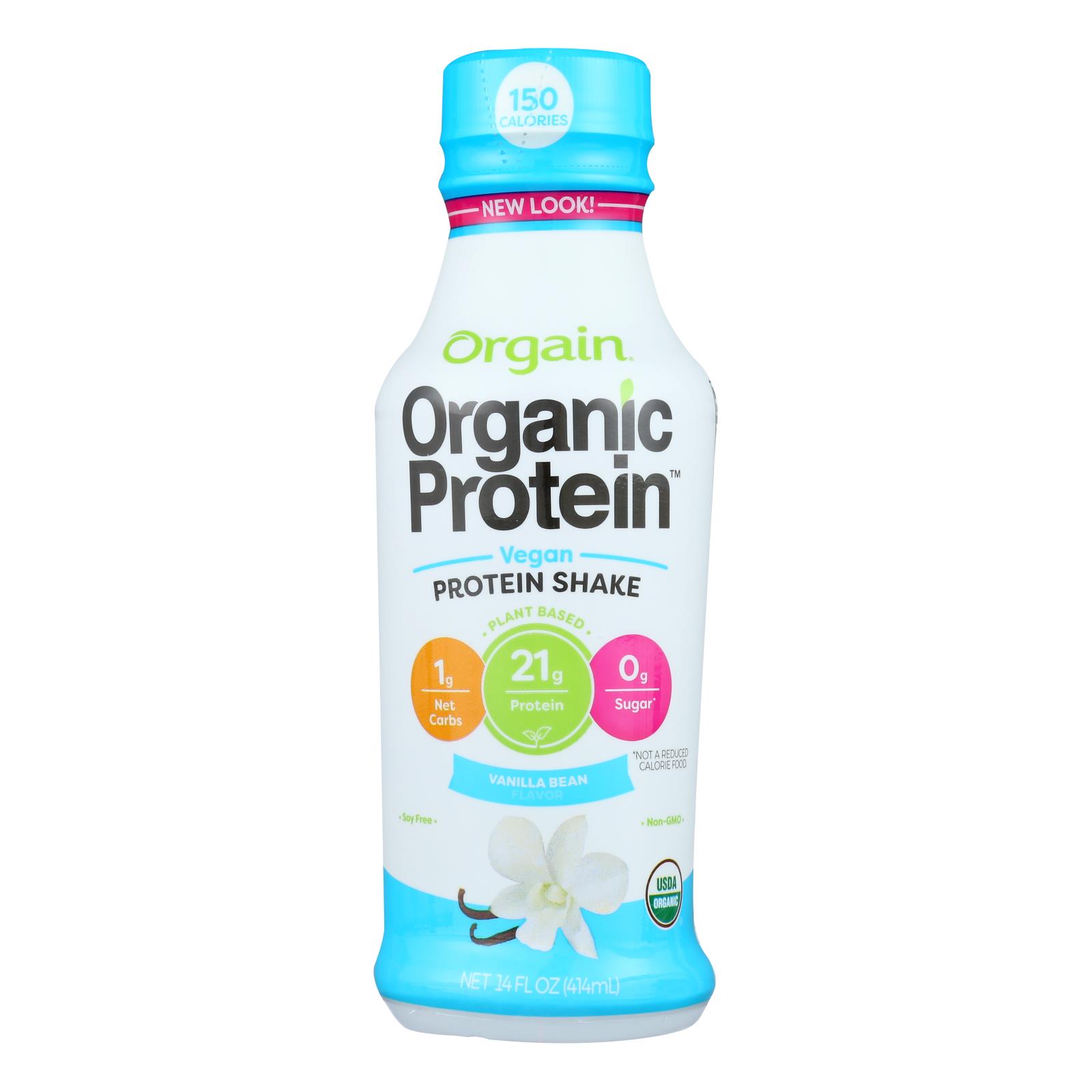 Orgain Vanilla Bean Plant Based Protein Shake - 12개 묶음상품 - 14 FZ