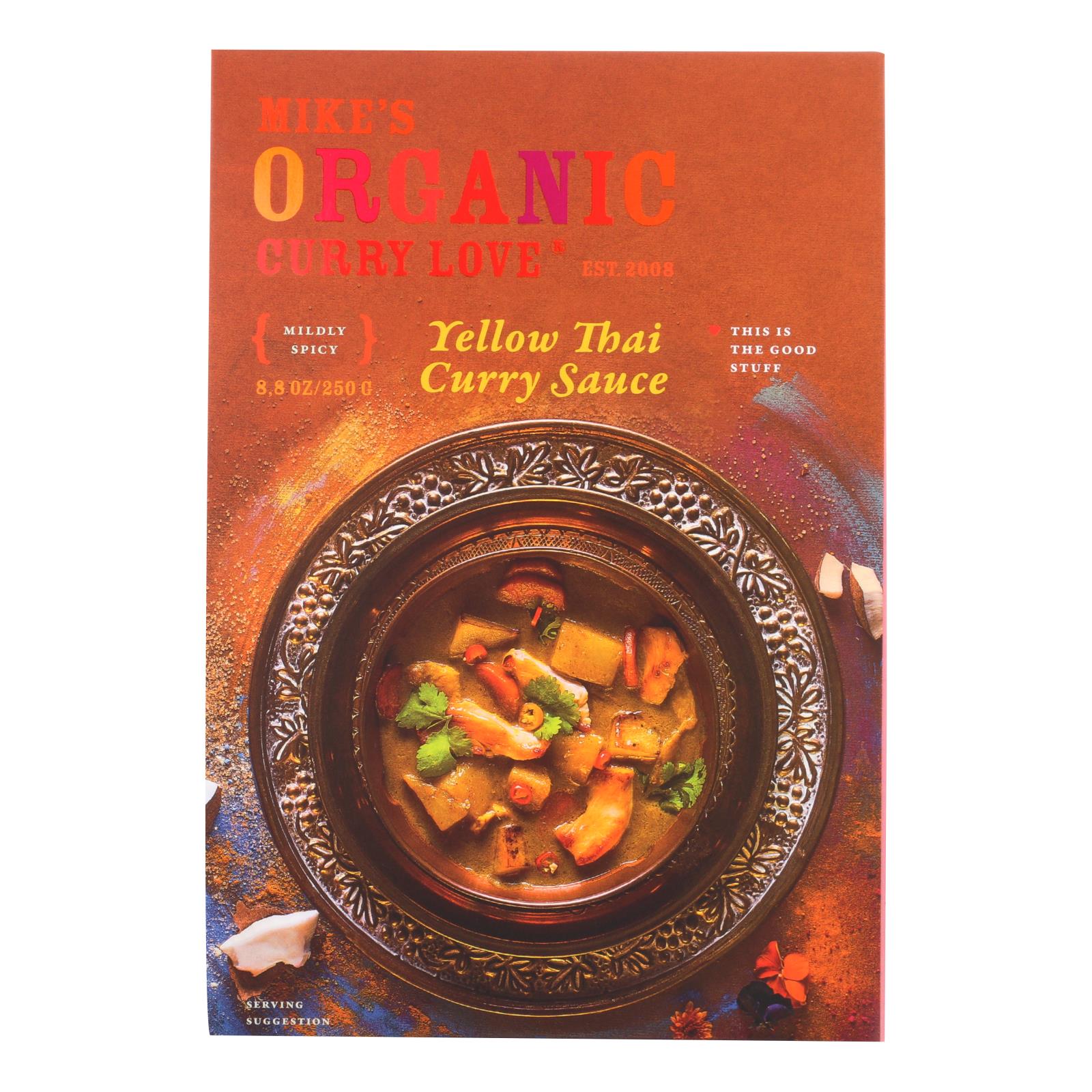 Mike's Organic Curry Love - Organic Curry Simmer Sauce - Yellow Thai - 6개 묶음상품 - 8.8 fl oz.