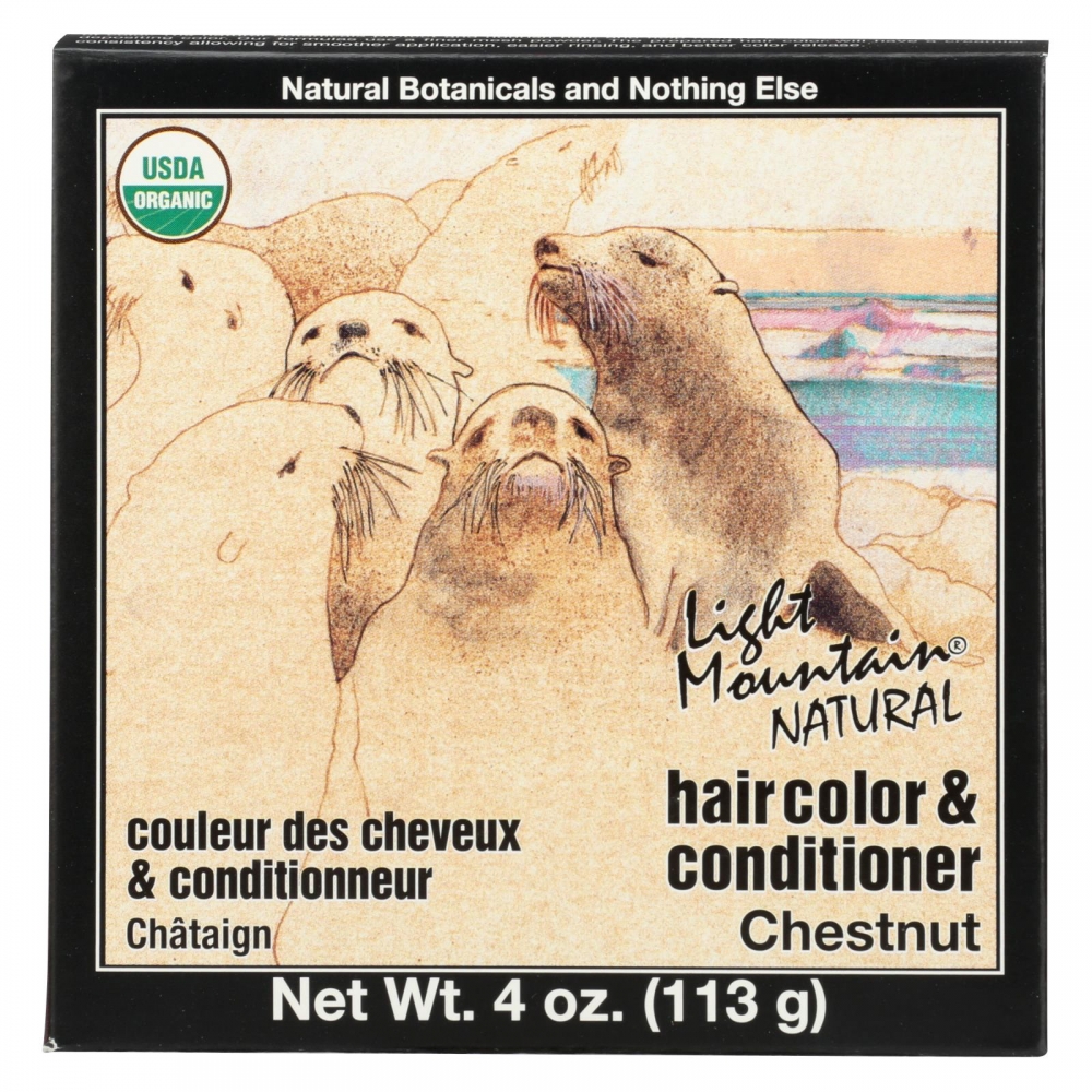 Light Mountain Hair Color/Conditioner - Organic - Chestnut - 4 oz