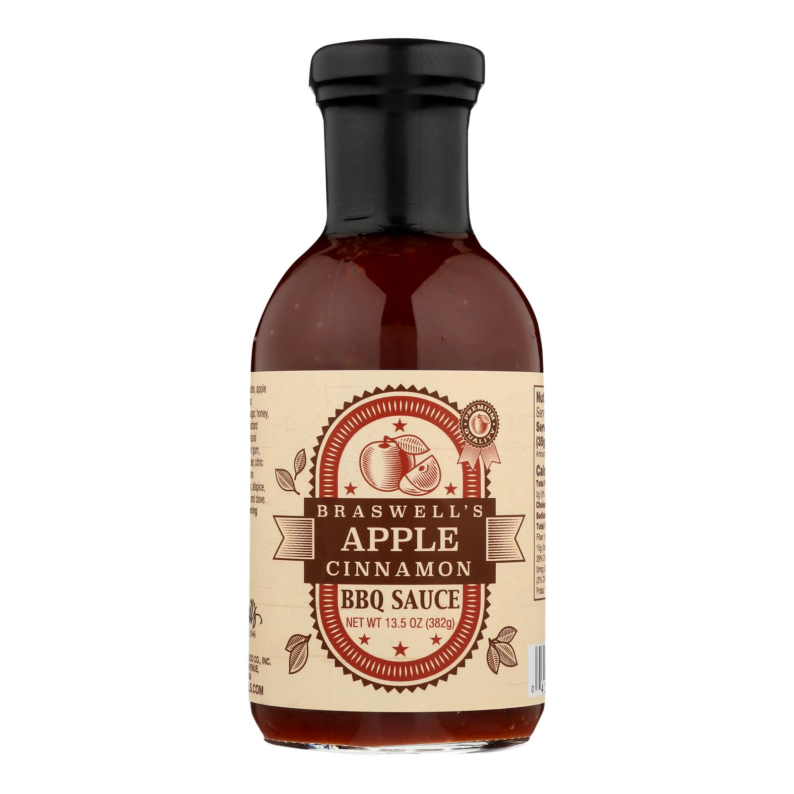Braswell’S Apple Cinnamon BBQ Sauce - Case of 6 - 13.5 OZ