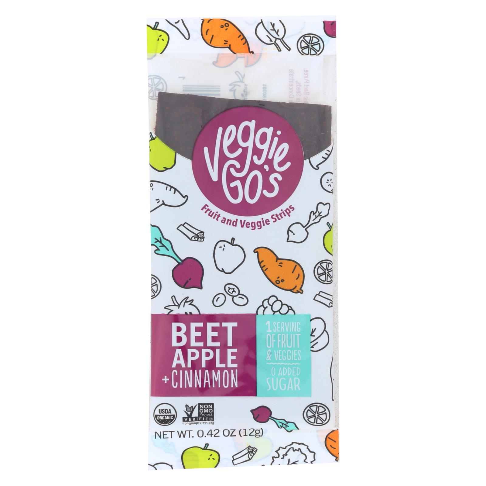 Beet Apple + Cinnamon Veggie-Go’S Strips - Case of 20 - .42 OZ