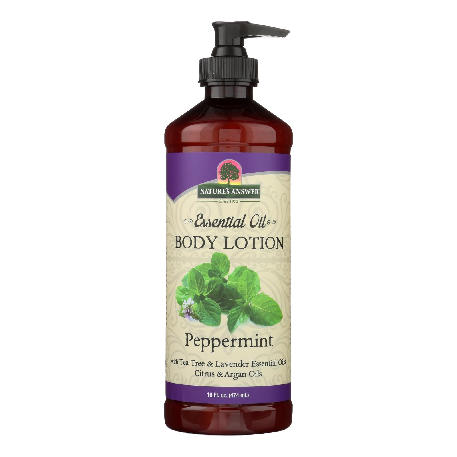 Nature's Answer Essential Oil Peppermint Body Lotion - 1 Each - 16 OZ