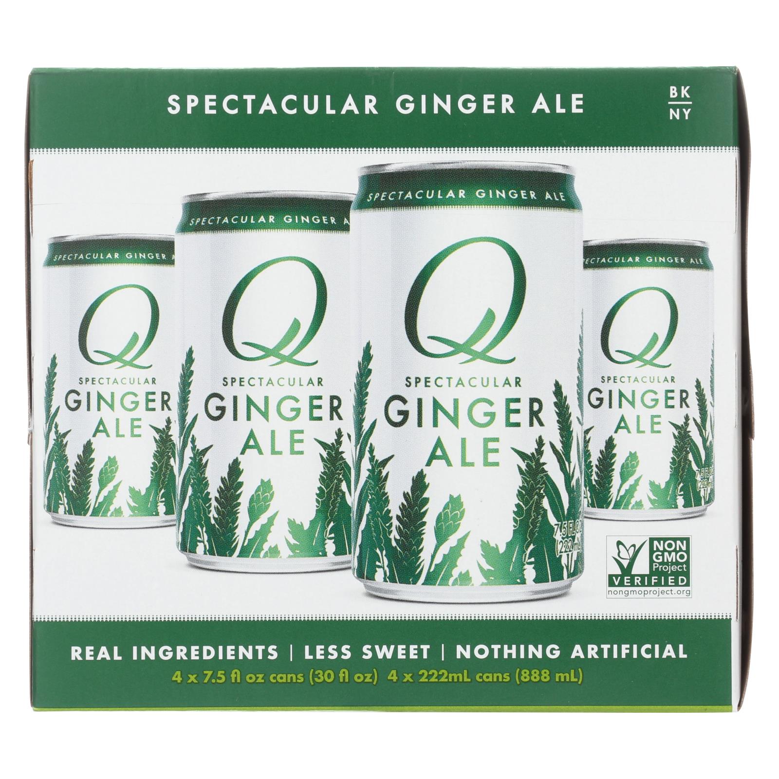 Q Drinks - Ginger Ale - 6개 묶음상품/4 packs/7.5oz Cans