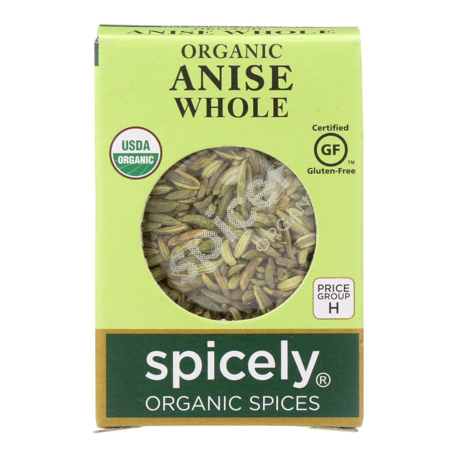 Spicely Organics - Organic Anise Whole - 6개 묶음상품 - 0.3 oz.
