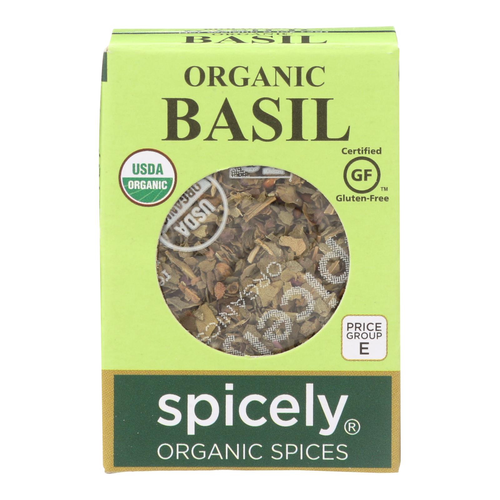 Spicely Organics - Organic Basil - 6개 묶음상품 - 0.1 oz.